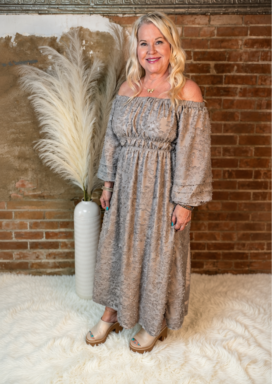 All Is Well Dress in Opal Gray-10-Dresses, Rompers &amp; Sets-Avenue Shops-Market Street Nest, Fashionable Clothing, Shoes and Home Décor Located in Mabank, TX