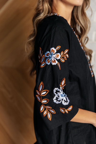 All In Me Embroidered V-Neck Blouse-Blouses-Ave Shops-Market Street Nest, Fashionable Clothing, Shoes and Home Décor Located in Mabank, TX