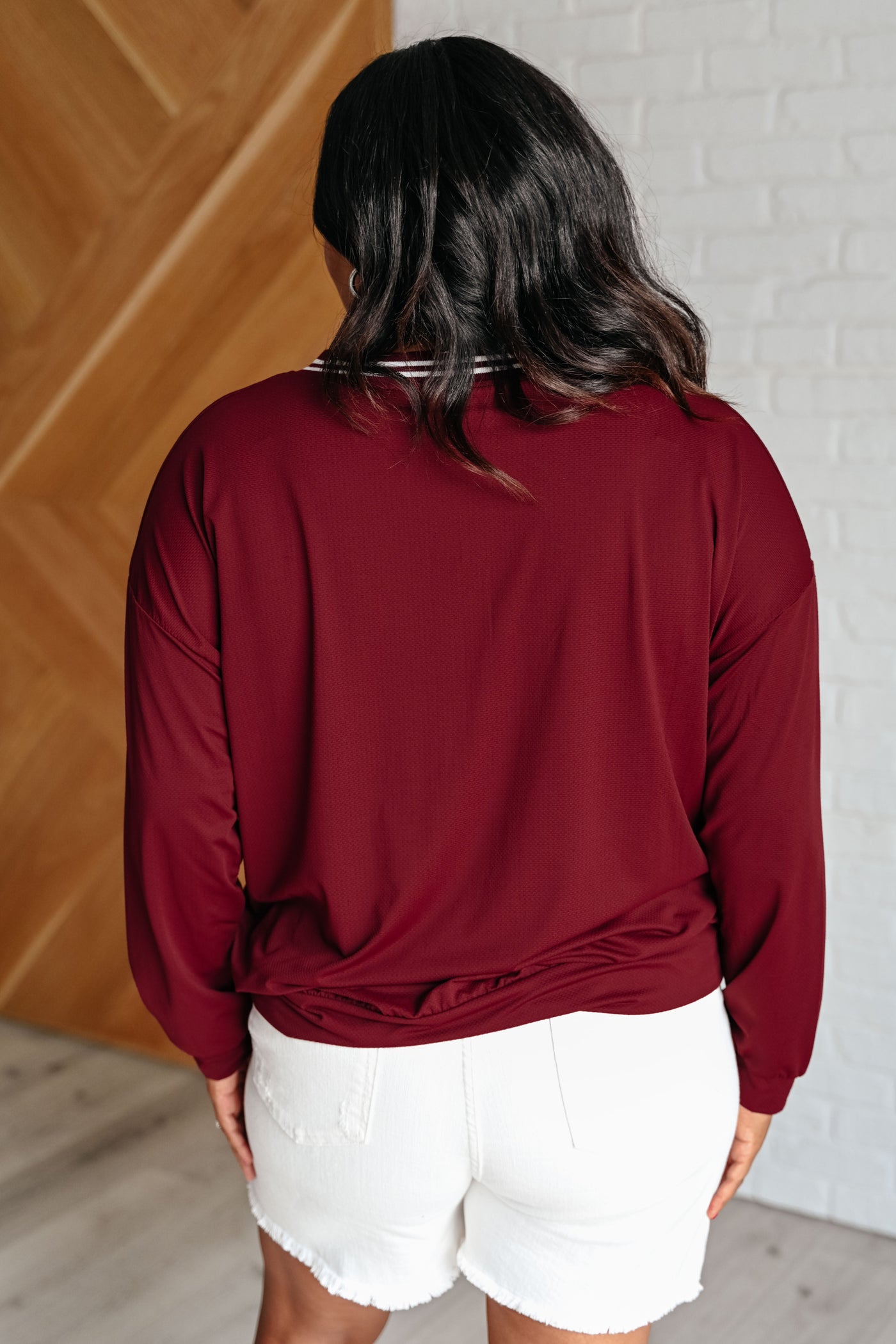 All Out Comfort V-Neck Pullover in Red Merlot-Tops-Ave Shops-Market Street Nest, Fashionable Clothing, Shoes and Home Décor Located in Mabank, TX