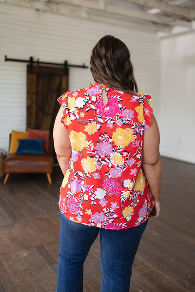 Among The Flowers Floral Top-Tops-Ave Shops-Market Street Nest, Fashionable Clothing, Shoes and Home Décor Located in Mabank, TX