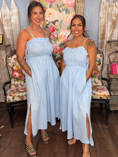 Azure Whisper Maxi Dress-Dresses & Rompers-Meet Me In Santorini-Market Street Nest, Fashionable Clothing, Shoes and Home Décor Located in Mabank, TX