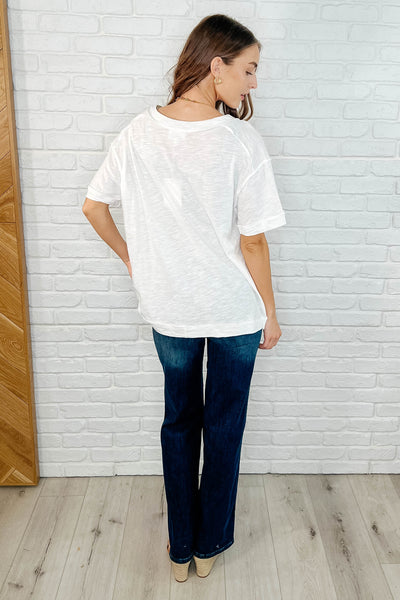Basic Instinct Drop Shoulder V-Neck Tee in Ivory-Womens-Ave Shops-Market Street Nest, Fashionable Clothing, Shoes and Home Décor Located in Mabank, TX