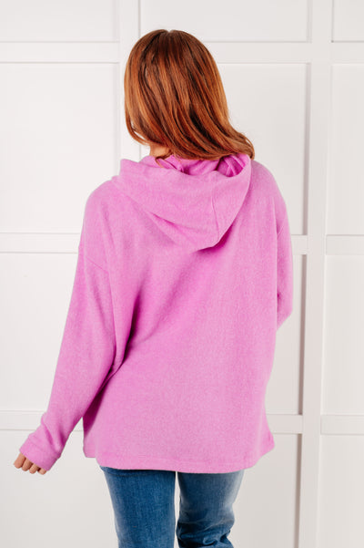 Basically My Favorite Hooded Pullover in Bright Mauve-Tops-Ave Shops-Market Street Nest, Fashionable Clothing, Shoes and Home Décor Located in Mabank, TX