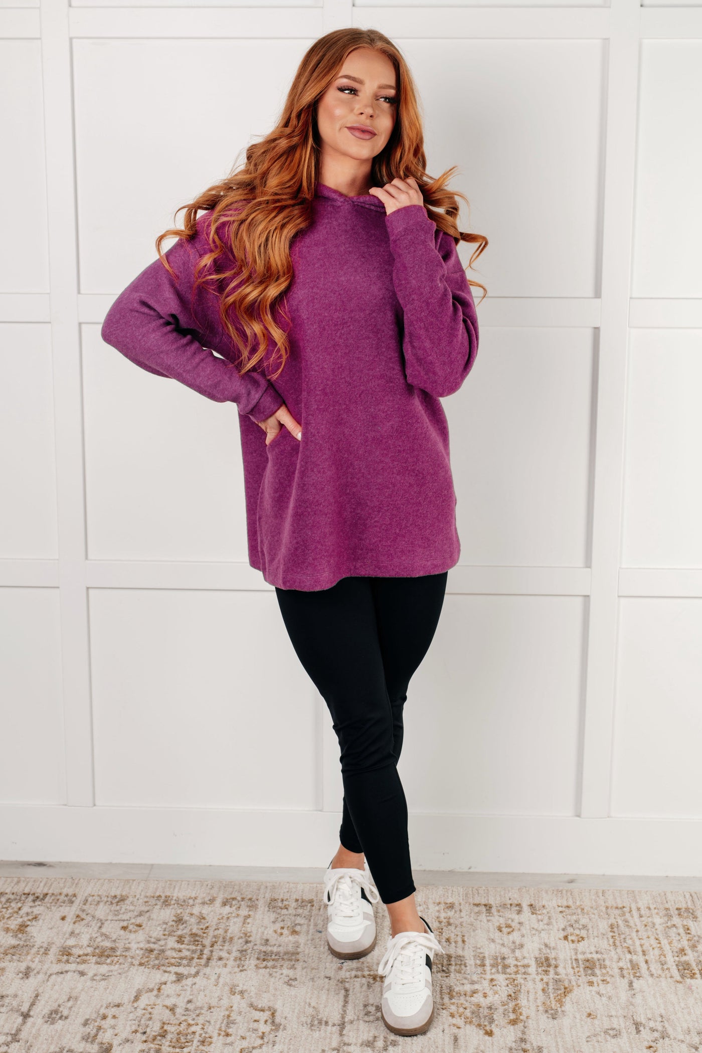 Basically My Favorite Hooded Pullover in Light Plum-Tops-Ave Shops-Market Street Nest, Fashionable Clothing, Shoes and Home Décor Located in Mabank, TX