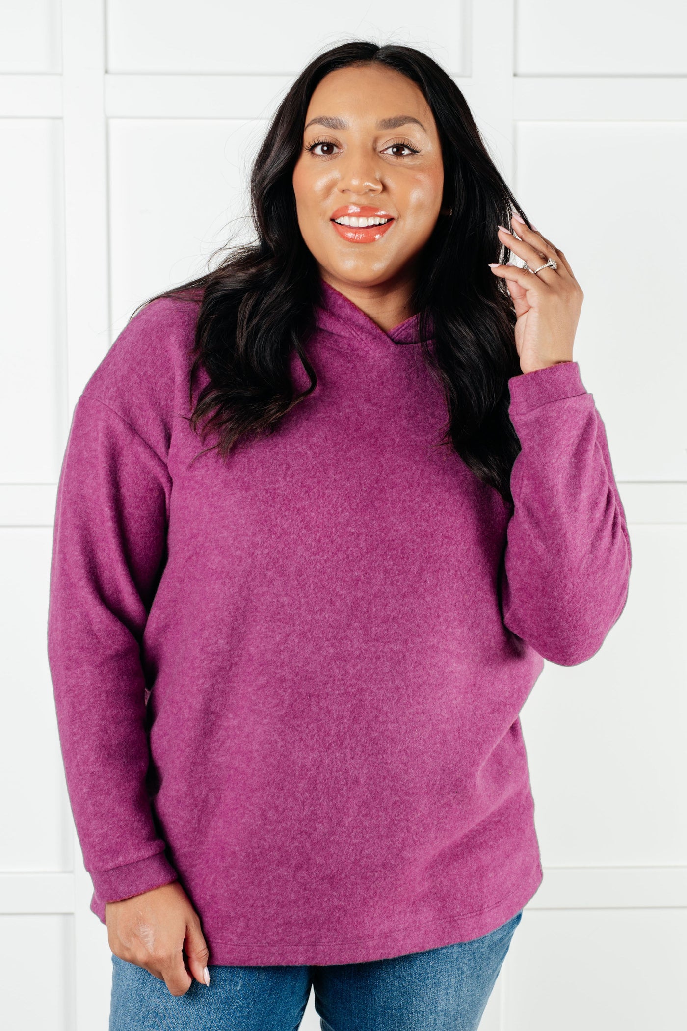 Basically My Favorite Hooded Pullover in Light Plum-Tops-Ave Shops-Market Street Nest, Fashionable Clothing, Shoes and Home Décor Located in Mabank, TX