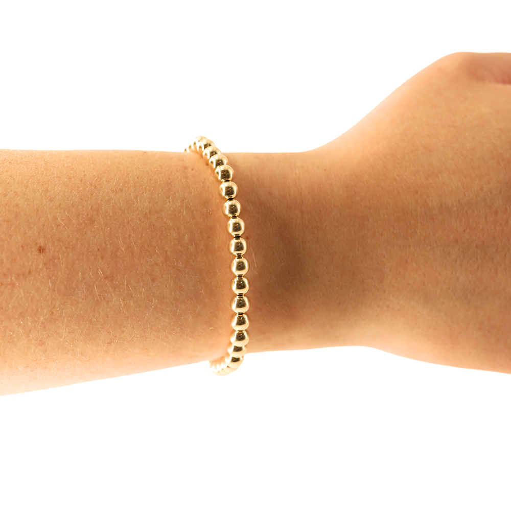 5MM Gold Beaded Bracelet-Beaded Blondes-Market Street Nest, Fashionable Clothing, Shoes and Home Décor Located in Mabank, TX