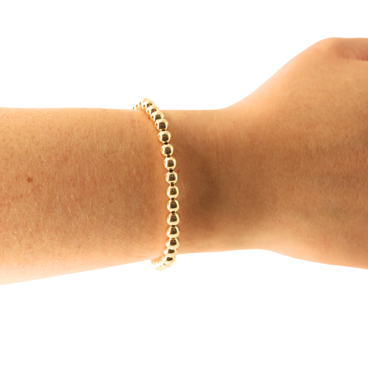 5MM Gold Beaded Bracelet-Beaded Blondes-Market Street Nest, Fashionable Clothing, Shoes and Home Décor Located in Mabank, TX