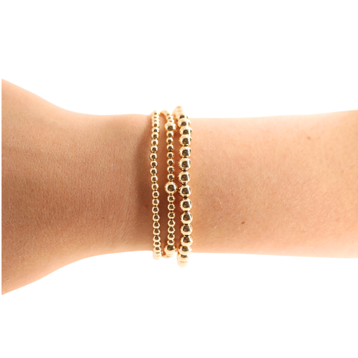 5MM Gold Beaded Bracelet-Beaded Blondes-Market Street Nest, Fashionable Clothing, Shoes and Home Décor Located in Mabank, TX