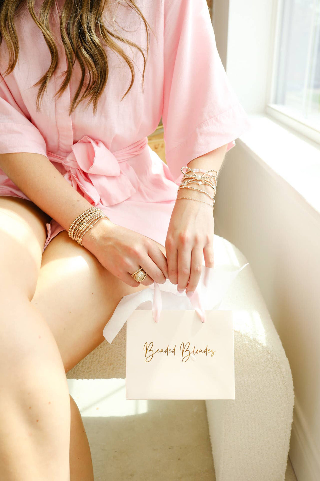 Gold Bow Bracelet-Beaded Blondes-Market Street Nest, Fashionable Clothing, Shoes and Home Décor Located in Mabank, TX