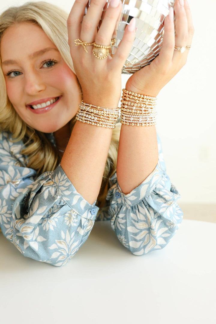 Haven Mixed Metal Fluted Bracelet-Beaded Blondes-Market Street Nest, Fashionable Clothing, Shoes and Home Décor Located in Mabank, TX