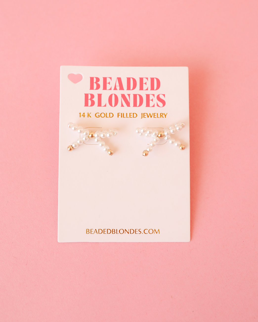 Pearl Bow Earrings-Beaded Blondes-Market Street Nest, Fashionable Clothing, Shoes and Home Décor Located in Mabank, TX
