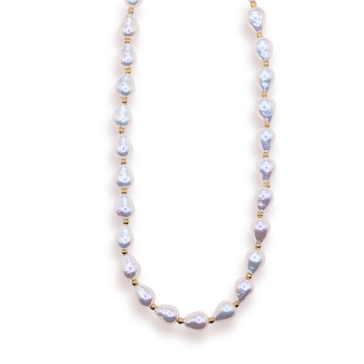Saylor Pearl Necklace in Gold-Beaded Blondes-Market Street Nest, Fashionable Clothing, Shoes and Home Décor Located in Mabank, TX