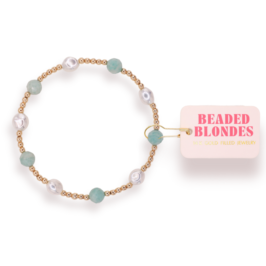 Turquoise Maggie Gemstone Bracelet-Beaded Blondes-Market Street Nest, Fashionable Clothing, Shoes and Home Décor Located in Mabank, TX