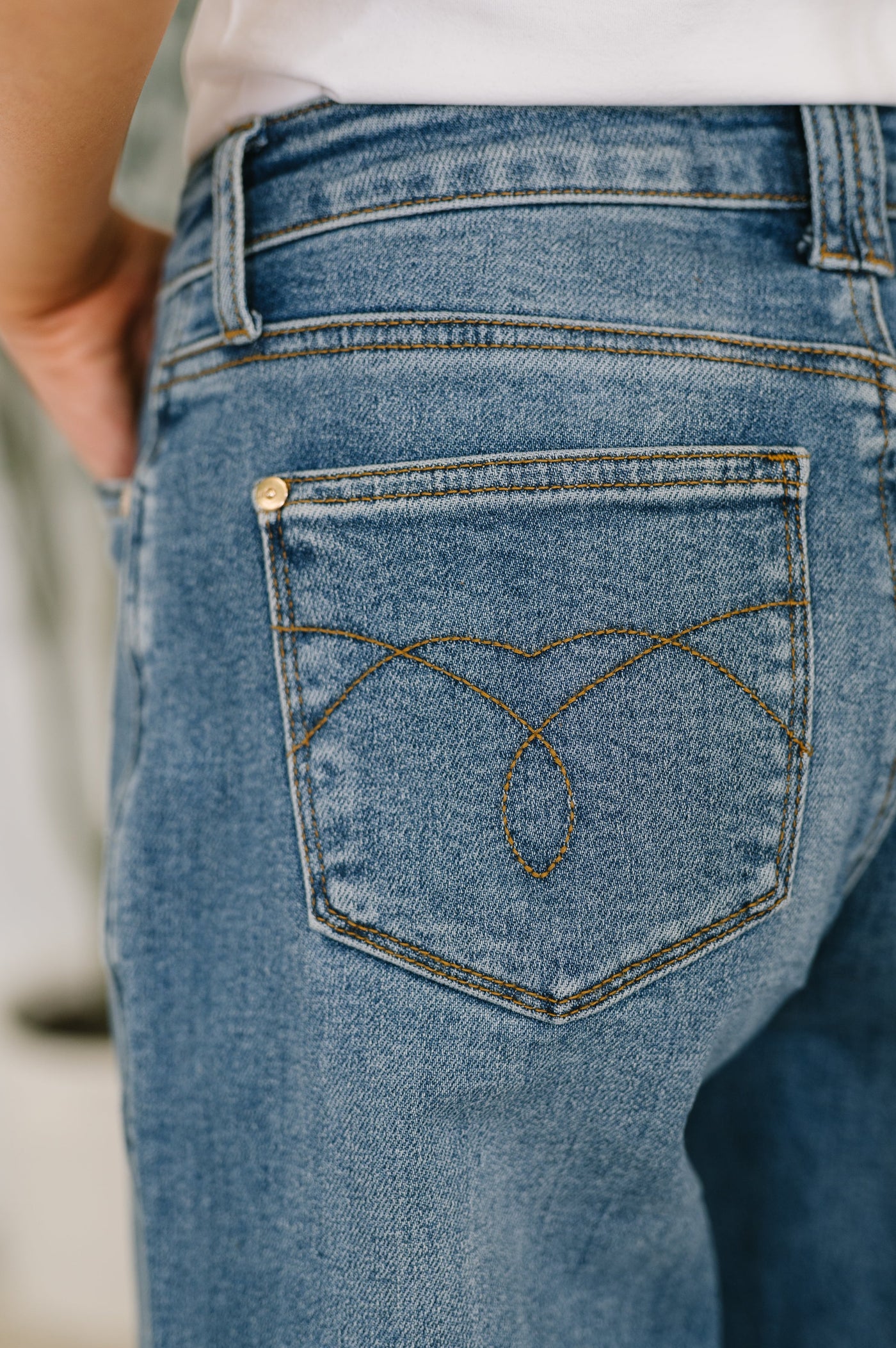 Bella High Waist Soft Barrel Stitch Thru Pocket-Womens-Ave Shops-Market Street Nest, Fashionable Clothing, Shoes and Home Décor Located in Mabank, TX