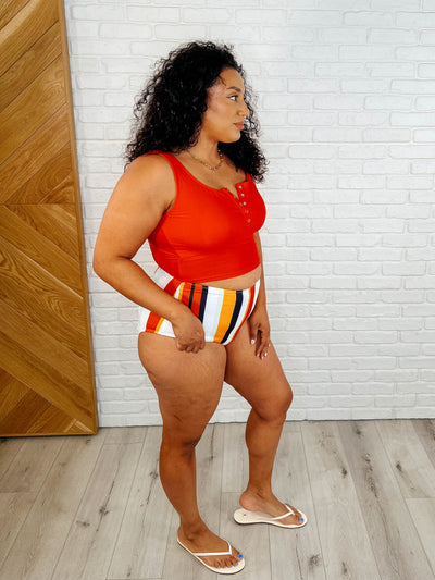 Bermuda Stripe Bottoms in Red-Swimwear-Ave Shops-Market Street Nest, Fashionable Clothing, Shoes and Home Décor Located in Mabank, TX
