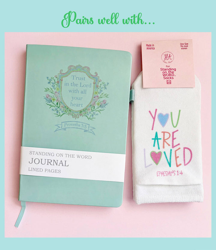 Bible Verse Socks: Ephesians 1:4 You are loved-Standing on the Word-Market Street Nest, Fashionable Clothing, Shoes and Home Décor Located in Mabank, TX