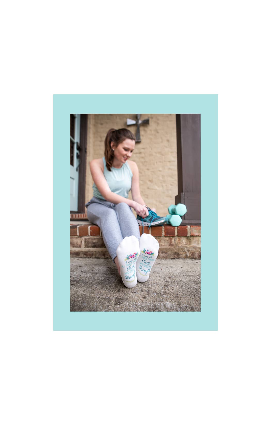 Bible Verse Socks : Philippians 4:13 I can do-Standing on the Word-Market Street Nest, Fashionable Clothing, Shoes and Home Décor Located in Mabank, TX