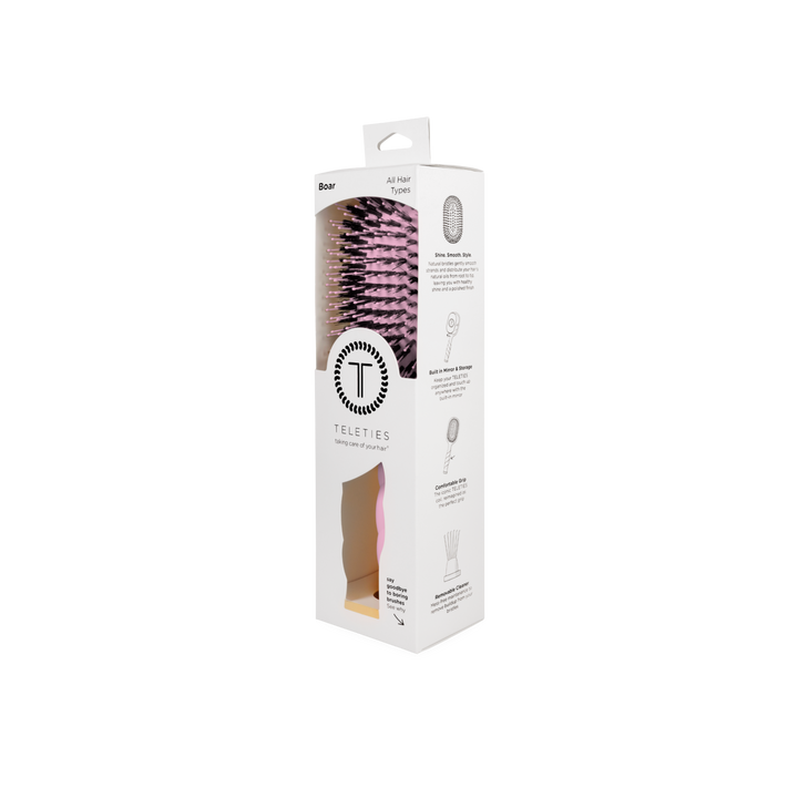 Boar Brush | Bubblegum Pink-TELETIES-Market Street Nest, Fashionable Clothing, Shoes and Home Décor Located in Mabank, TX