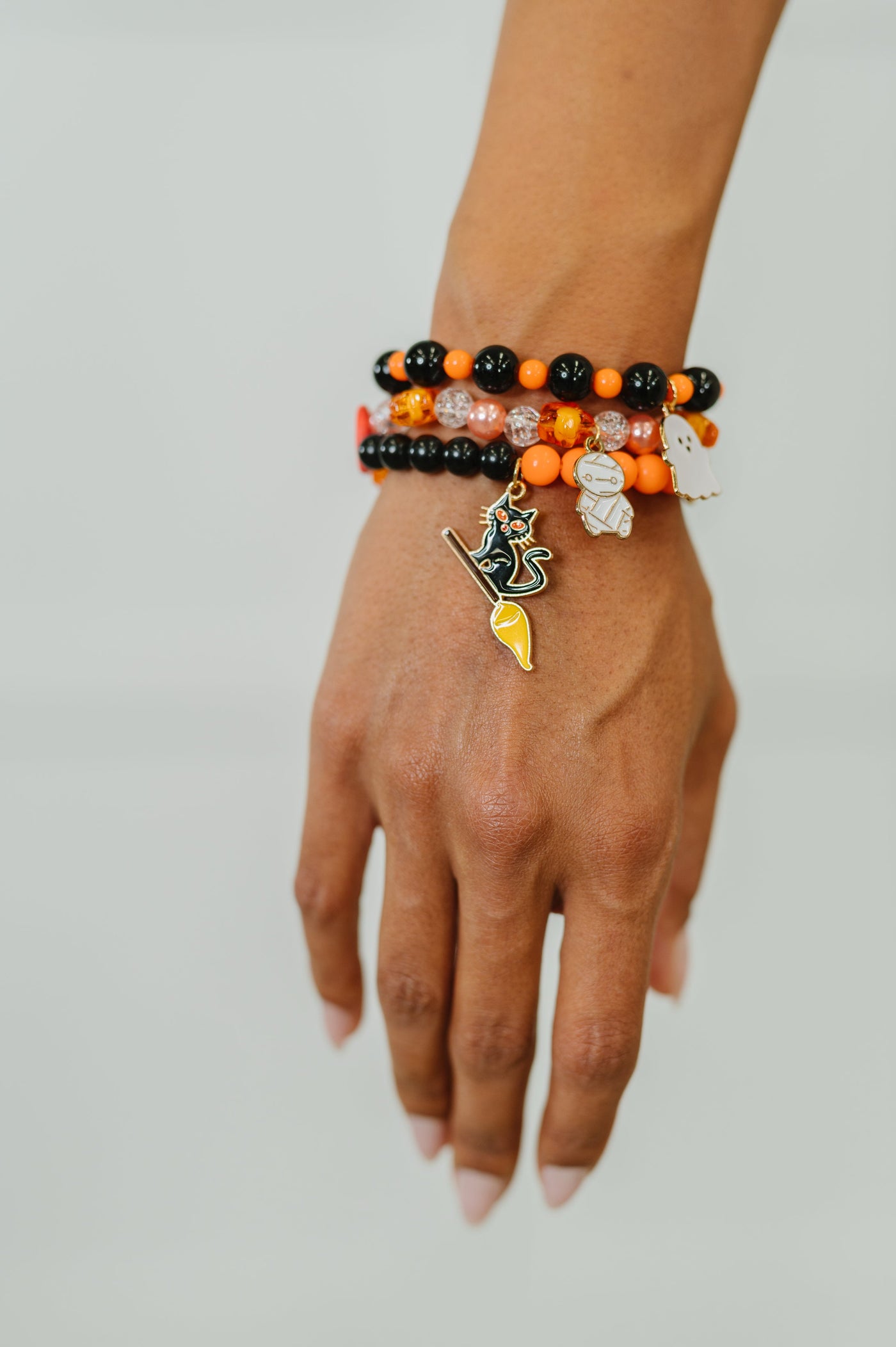 Boo Crew Elastic Beaded Bracelet Stack-Womens-Ave Shops-Market Street Nest, Fashionable Clothing, Shoes and Home Décor Located in Mabank, TX