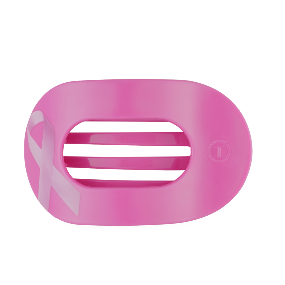 Breast Cancer Awareness | Large | Flat Round Hair Clip-TELETIES-Market Street Nest, Fashionable Clothing, Shoes and Home Décor Located in Mabank, TX