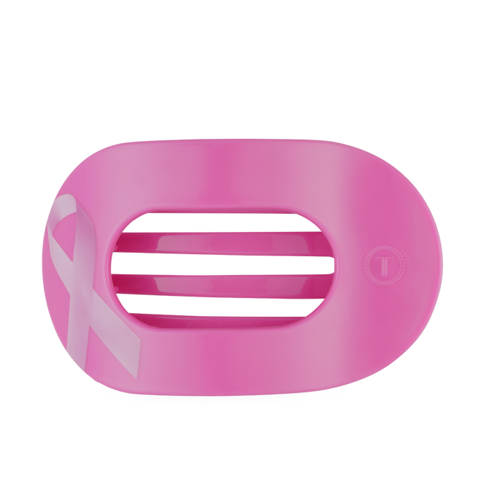 Breast Cancer Awareness | Large | Flat Round Hair Clip-TELETIES-Market Street Nest, Fashionable Clothing, Shoes and Home Décor Located in Mabank, TX