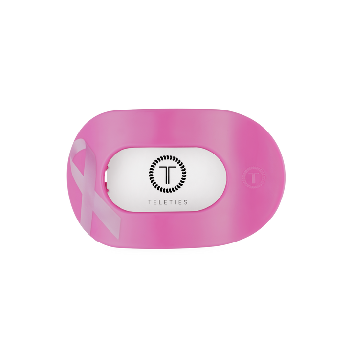 Breast Cancer Awareness | Medium | Flat Round Hair Clip-TELETIES-Market Street Nest, Fashionable Clothing, Shoes and Home Décor Located in Mabank, TX