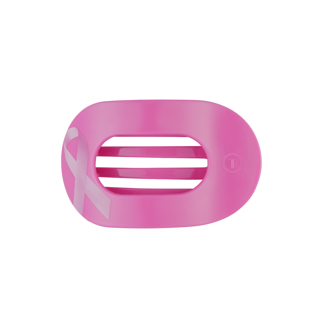 Breast Cancer Awareness | Medium | Flat Round Hair Clip-TELETIES-Market Street Nest, Fashionable Clothing, Shoes and Home Décor Located in Mabank, TX