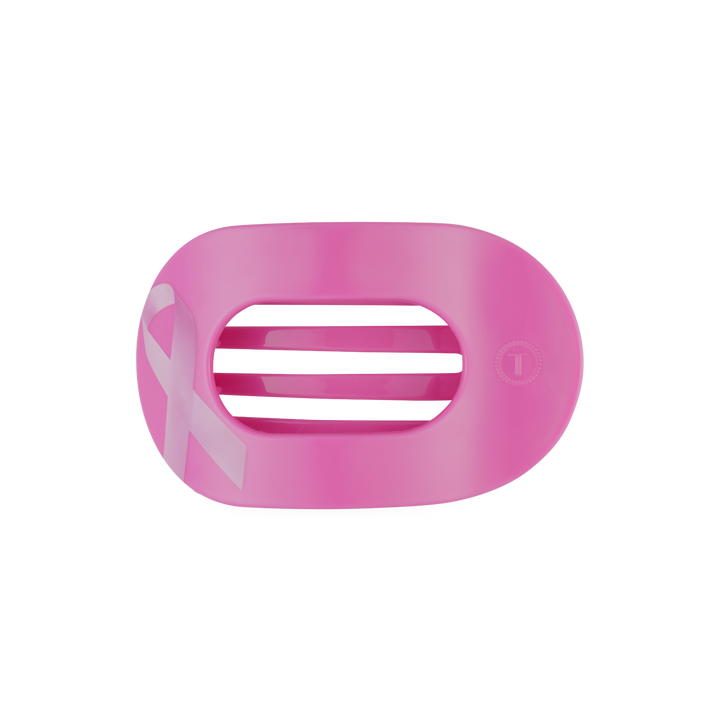 Breast Cancer Awareness | Medium | Flat Round Hair Clip-TELETIES-Market Street Nest, Fashionable Clothing, Shoes and Home Décor Located in Mabank, TX