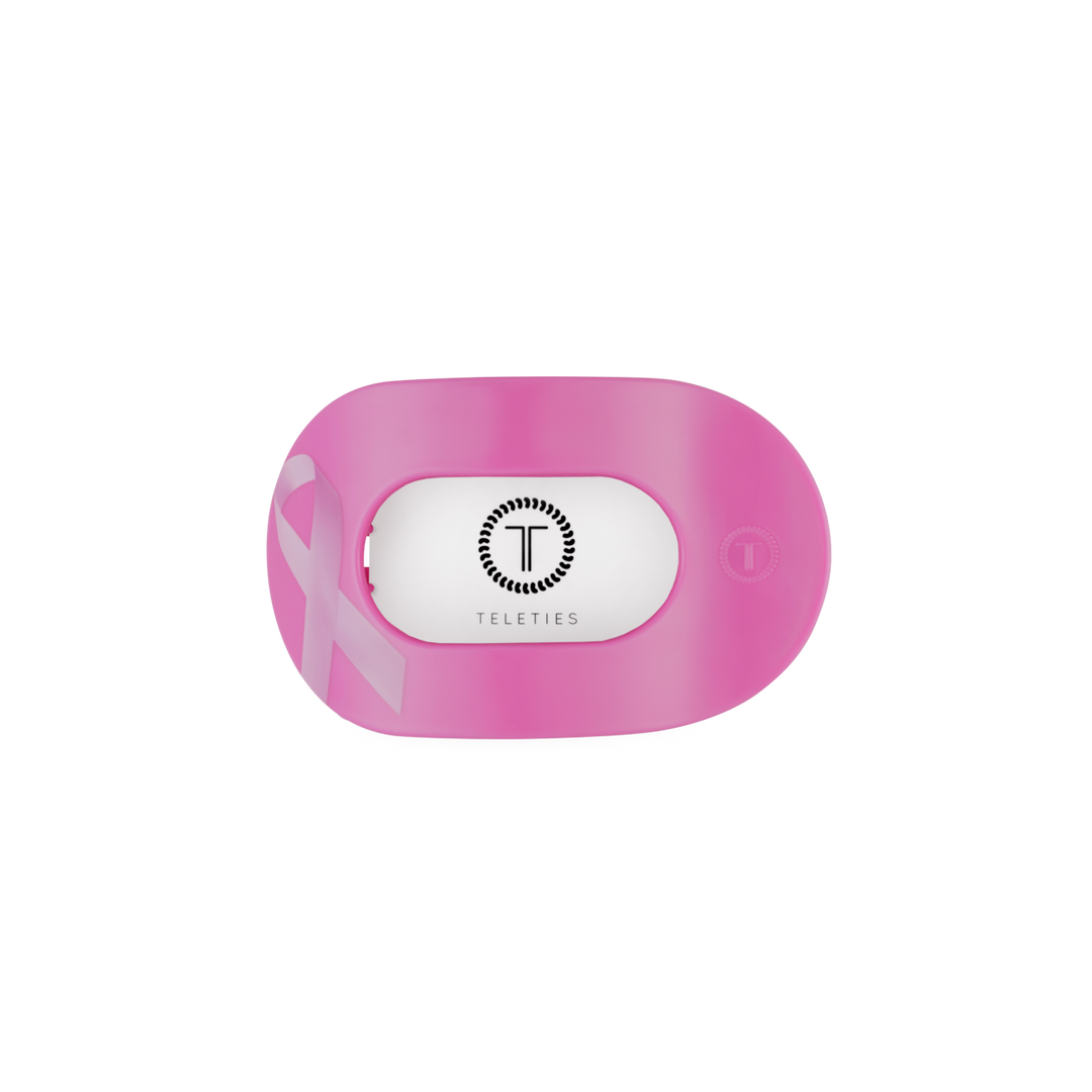 Breast Cancer Awareness | Small | Flat Round Hair Clip-TELETIES-Market Street Nest, Fashionable Clothing, Shoes and Home Décor Located in Mabank, TX