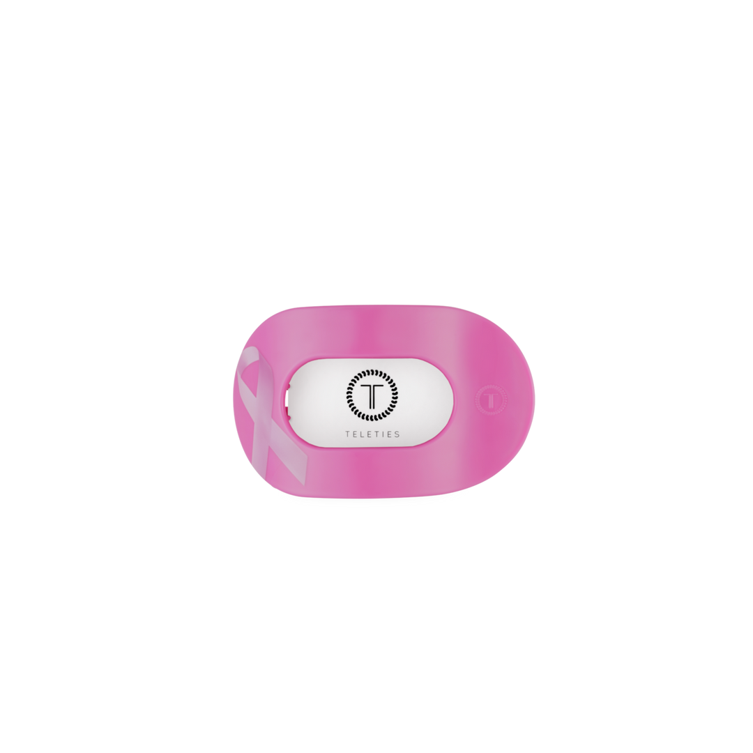 Breast Cancer Awareness | Tiny | Flat Round Hair Clip-TELETIES-Market Street Nest, Fashionable Clothing, Shoes and Home Décor Located in Mabank, TX