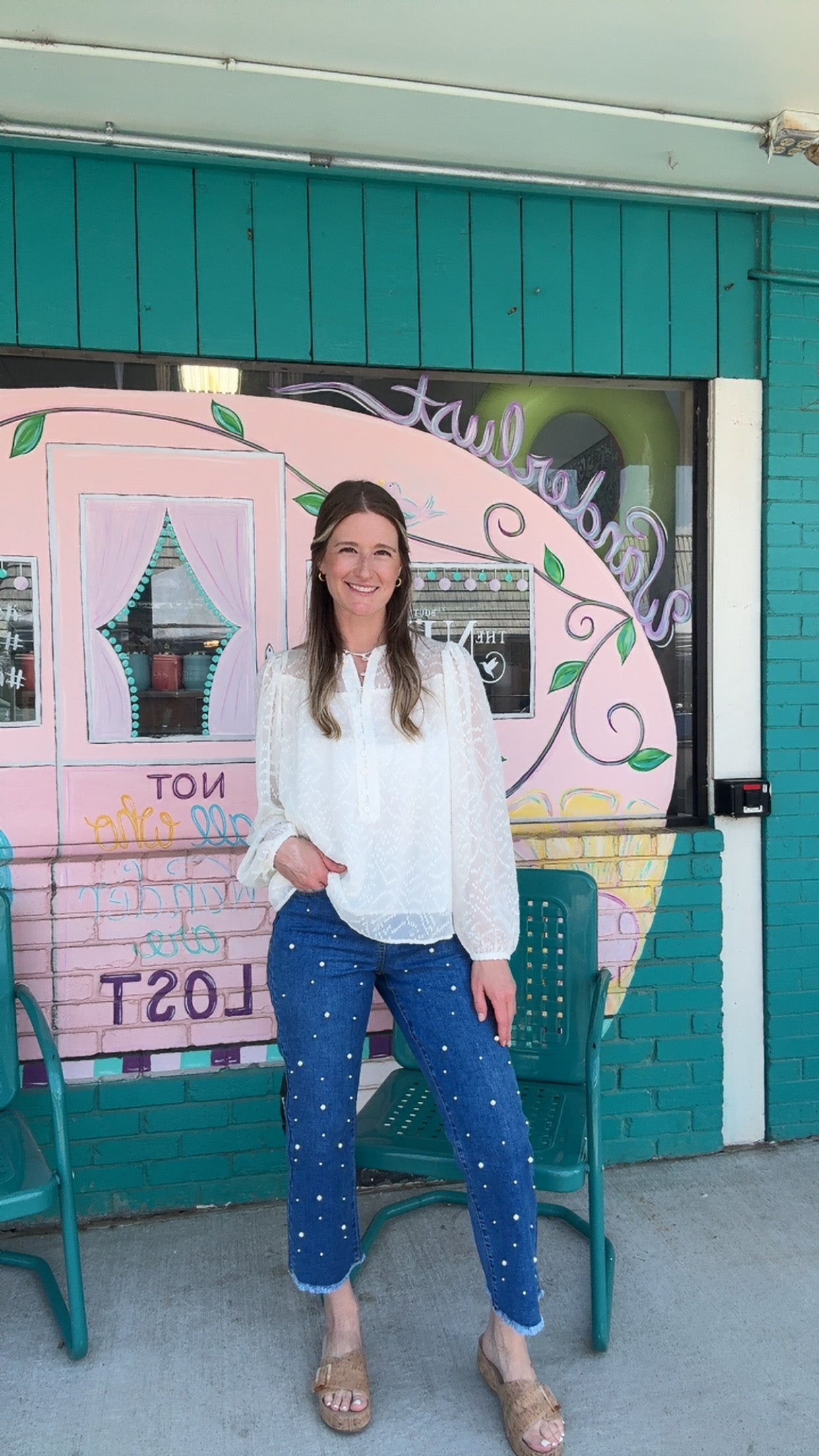 Brianna Marshmallow Blouse-Tops-Mary Square-Market Street Nest, Fashionable Clothing, Shoes and Home Décor Located in Mabank, TX