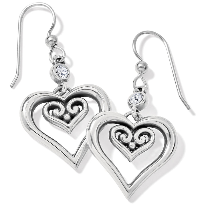 Brighton Alcazar Duet Heart French Wire Earrings-Earrings-Brighton-Market Street Nest, Fashionable Clothing, Shoes and Home Décor Located in Mabank, TX