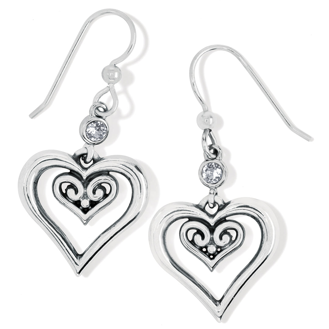 Brighton Alcazar Duet Heart French Wire Earrings-Earrings-Brighton-Market Street Nest, Fashionable Clothing, Shoes and Home Décor Located in Mabank, TX