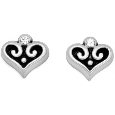 Alcazar Heart Mini Post Earrings-Earrings-Brighton-Market Street Nest, Fashionable Clothing, Shoes and Home Décor Located in Mabank, TX