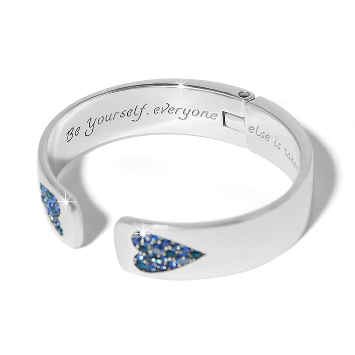 Brighton B You Blue Hinged Bangle-01-Jewelry-Brighton-Market Street Nest, Fashionable Clothing, Shoes and Home Décor Located in Mabank, TX