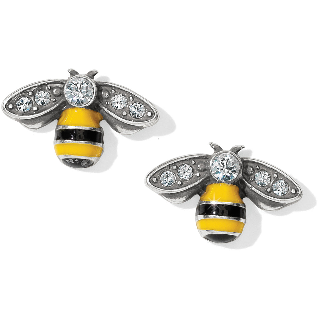 Brighton Bee Happy Mini Post Earrings-01-Jewelry-Brighton-Market Street Nest, Fashionable Clothing, Shoes and Home Décor Located in Mabank, TX
