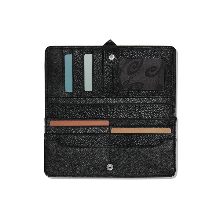 Brighton Black/Chocolate Cascade Large Wallet-07-Handbags-Brighton-Market Street Nest, Fashionable Clothing, Shoes and Home Décor Located in Mabank, TX
