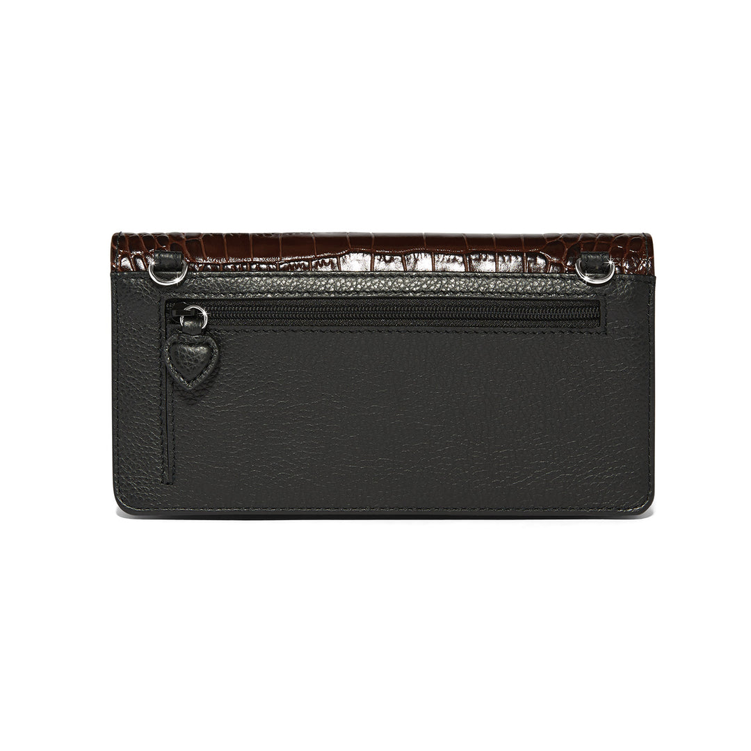 Brighton Black/Chocolate Cascade Large Wallet-07-Handbags-Brighton-Market Street Nest, Fashionable Clothing, Shoes and Home Décor Located in Mabank, TX