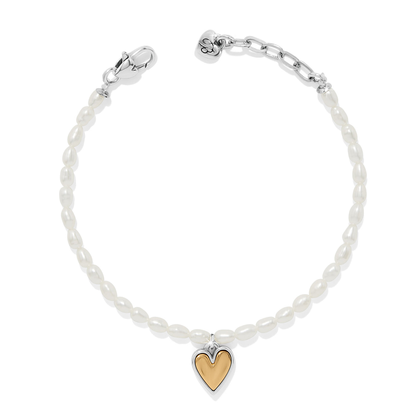 Brighton Cascade Embrace Pearl Heart Bracelet-Bracelets-Brighton-Market Street Nest, Fashionable Clothing, Shoes and Home Décor Located in Mabank, TX