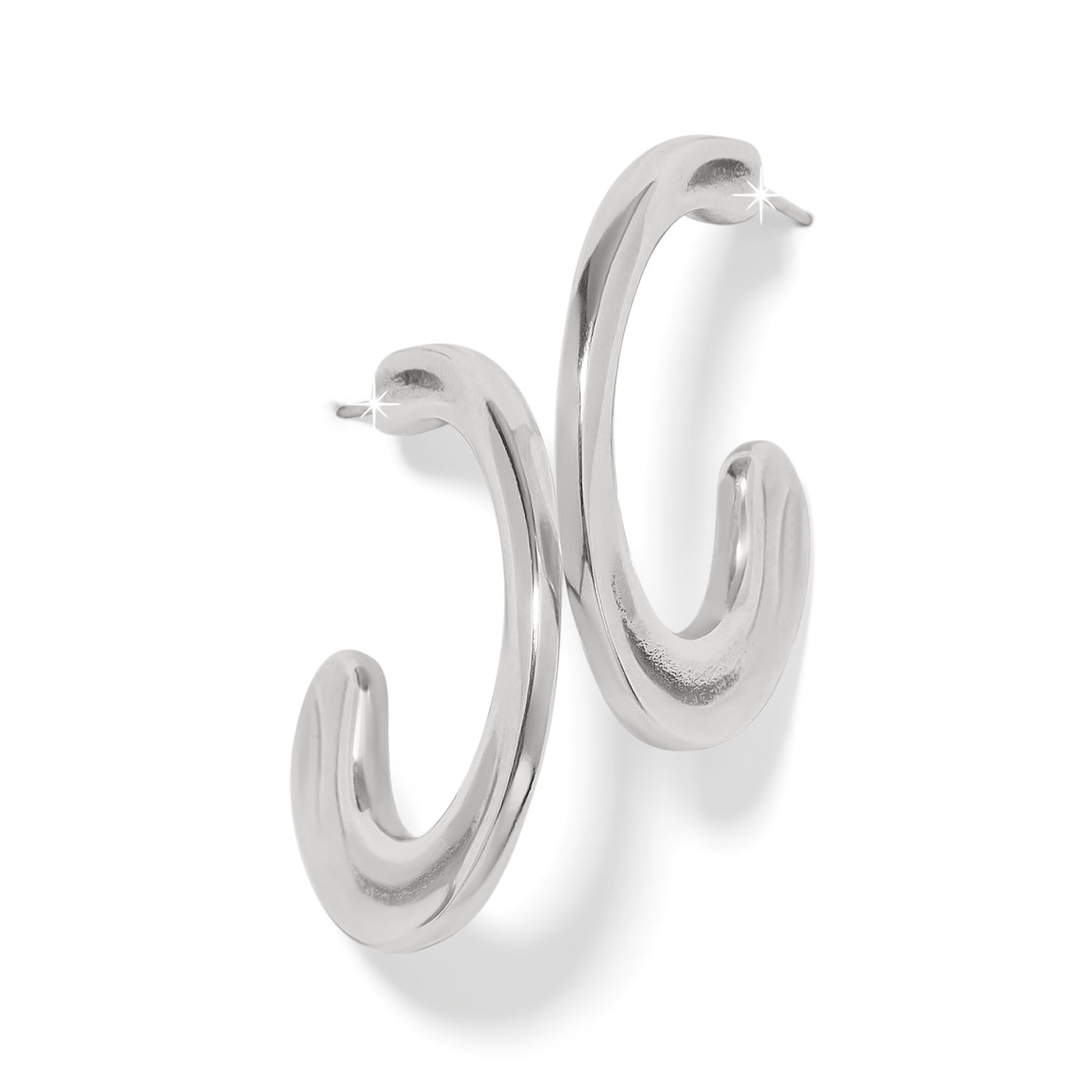 Cascade Hoop Earrings Silver-Earrings-Brighton-Market Street Nest, Fashionable Clothing, Shoes and Home Décor Located in Mabank, TX