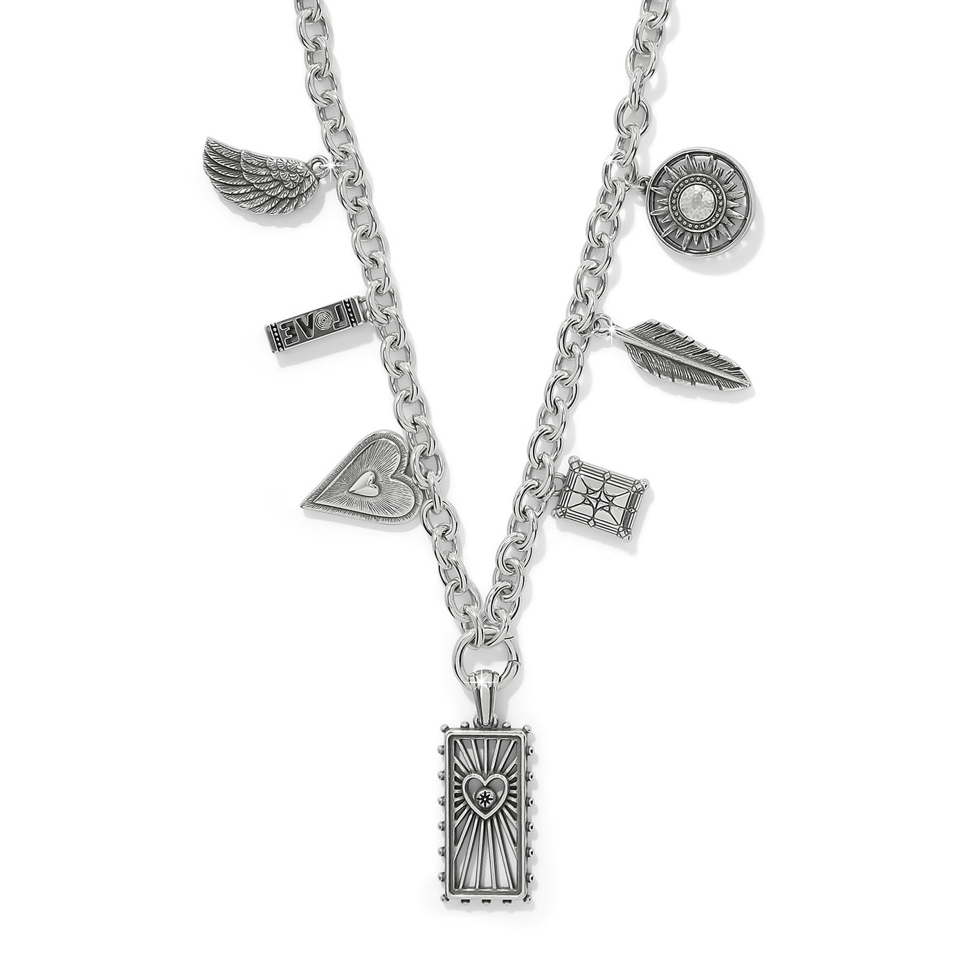 Brighton Celestia Love Charm Necklace-Necklaces-Brighton-Market Street Nest, Fashionable Clothing, Shoes and Home Décor Located in Mabank, TX