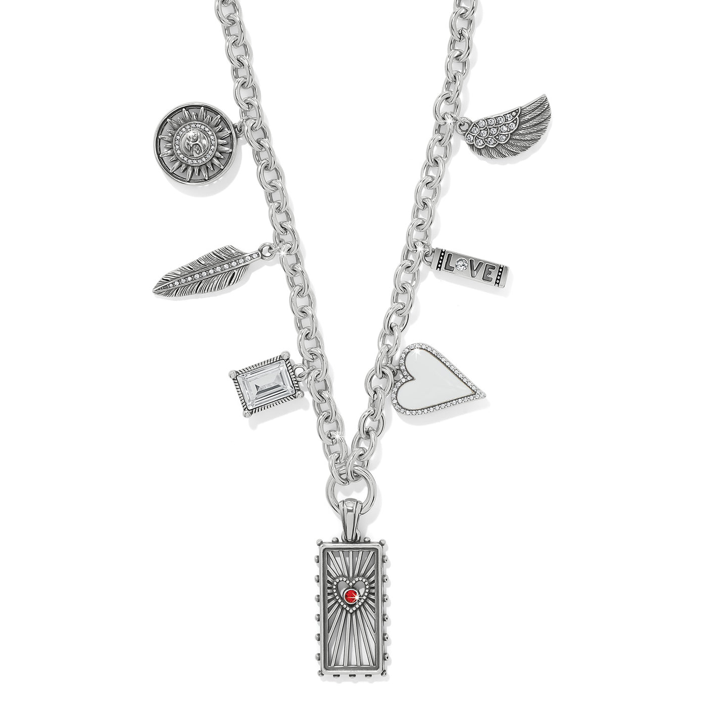 Brighton Celestia Love Charm Necklace-Necklaces-Brighton-Market Street Nest, Fashionable Clothing, Shoes and Home Décor Located in Mabank, TX