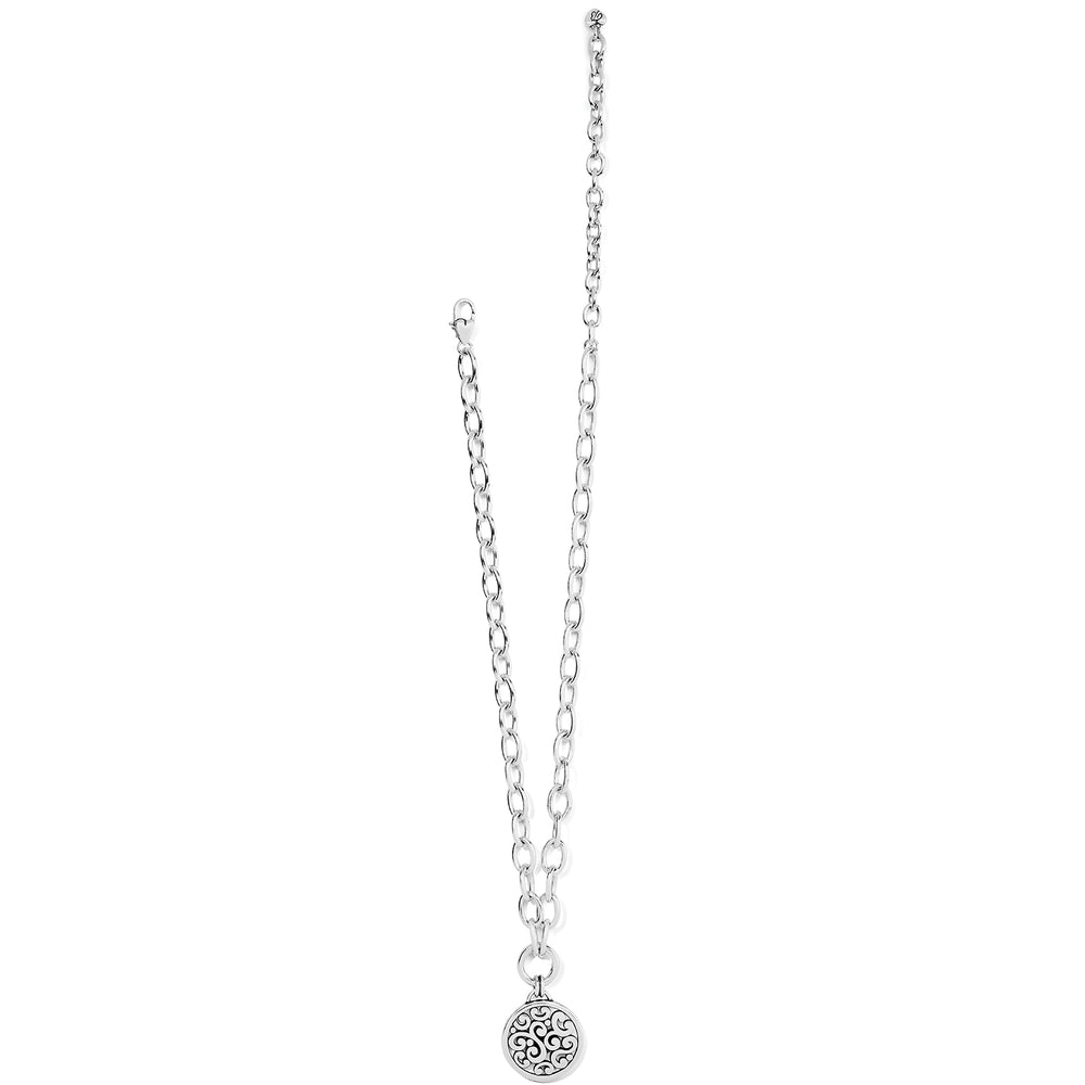 Contempo Medallion Charm Necklace-Necklaces-Brighton-Market Street Nest, Fashionable Clothing, Shoes and Home Décor Located in Mabank, TX