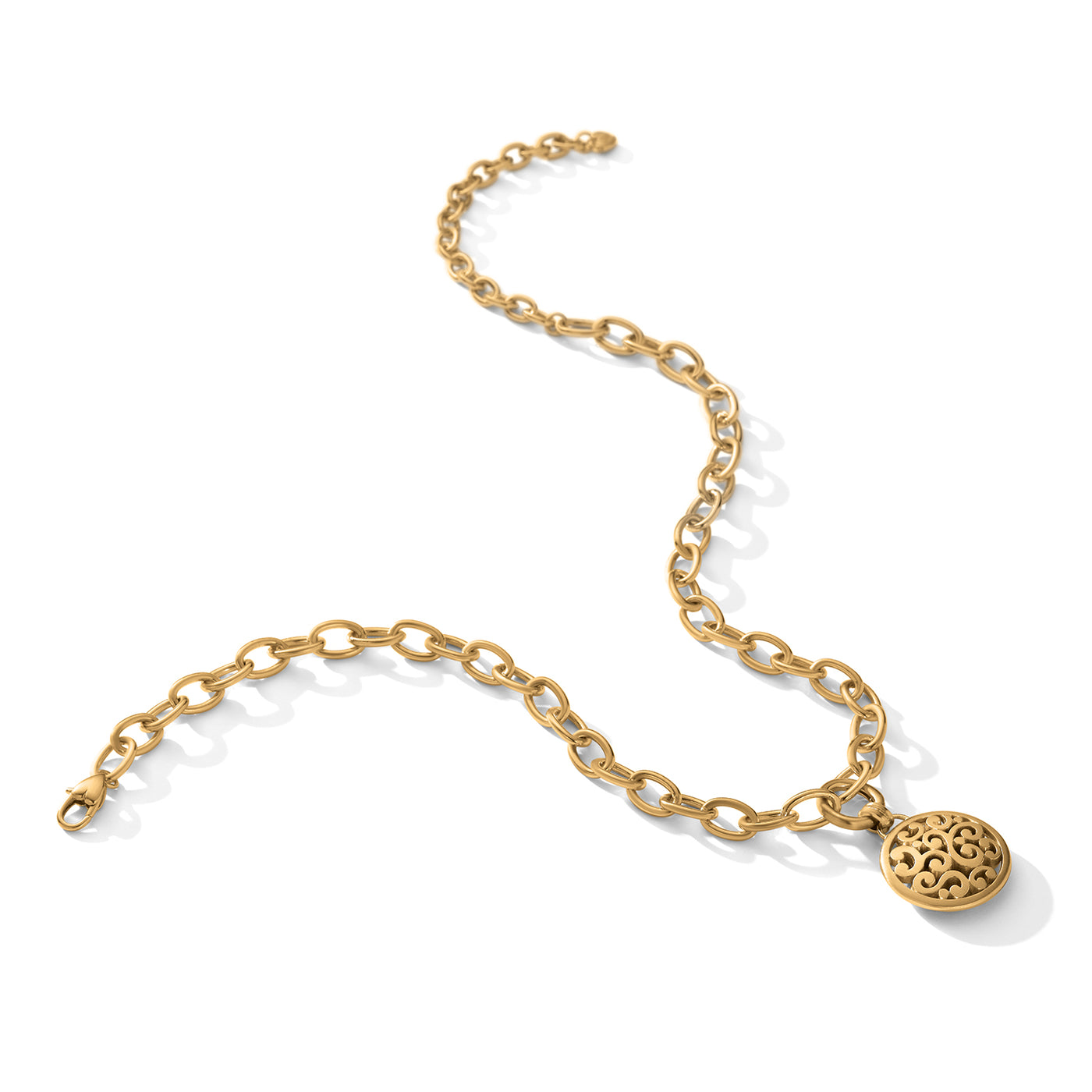 Contempo Medallion Charm Necklace-Necklaces-Brighton-Market Street Nest, Fashionable Clothing, Shoes and Home Décor Located in Mabank, TX