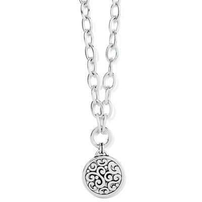 Contempo Medallion Charm Necklace-Necklaces-Brighton-Market Street Nest, Fashionable Clothing, Shoes and Home Décor Located in Mabank, TX