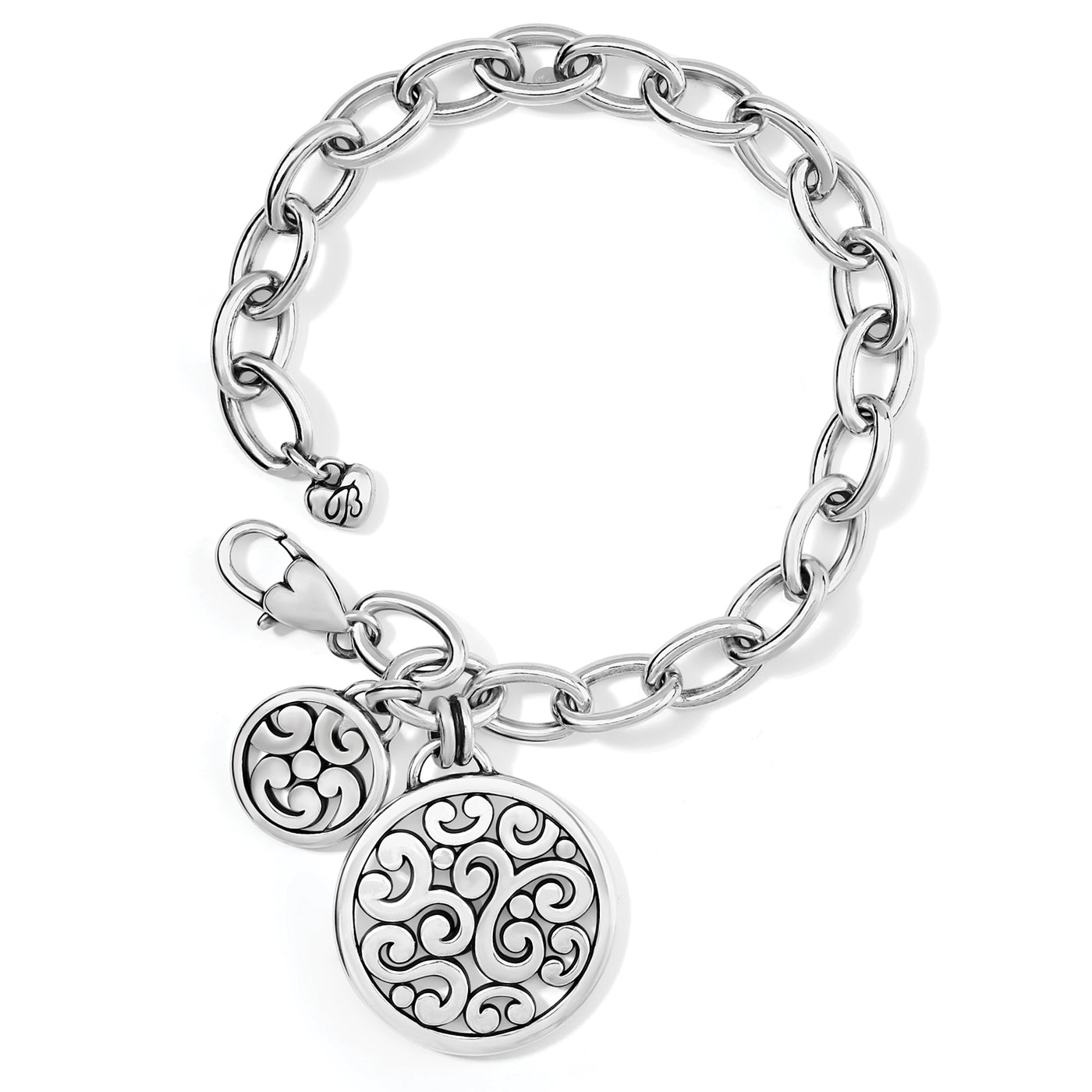 Brighton Contempo Silver Medallion Link Bracelet-Bracelets-Brighton-Market Street Nest, Fashionable Clothing, Shoes and Home Décor Located in Mabank, TX