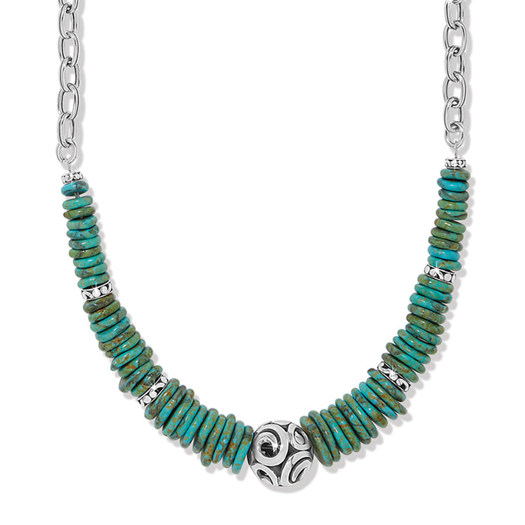 Brighton Contempo Sonora Verde Blue Disc Necklace-01-Jewelry-Brighton-Market Street Nest, Fashionable Clothing, Shoes and Home Décor Located in Mabank, TX