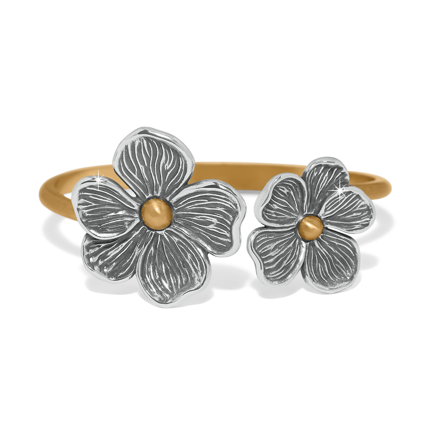 Brighton Everbloom Windflower Open Hinged Bangle-Bracelets-Brighton-Market Street Nest, Fashionable Clothing, Shoes and Home Décor Located in Mabank, TX