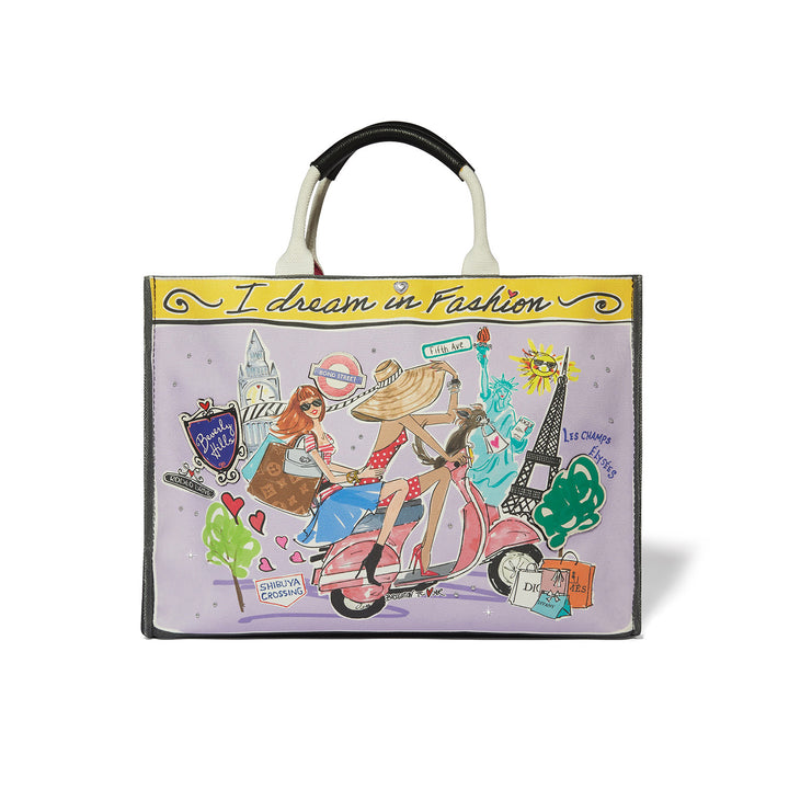 Brighton Fashionista Wanderlust Large Canvas Tote-07-Handbags-Brighton-Market Street Nest, Fashionable Clothing, Shoes and Home Décor Located in Mabank, TX