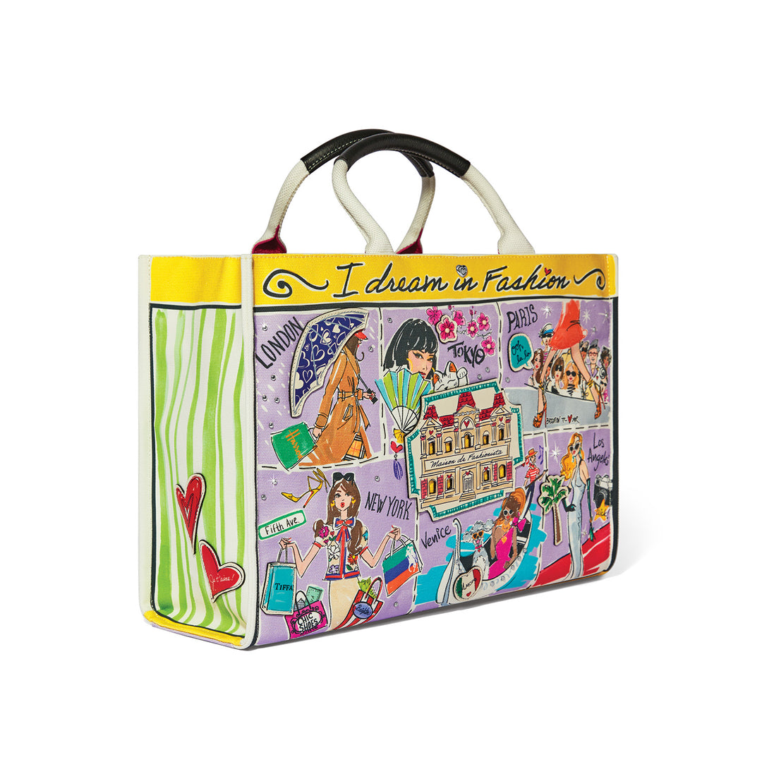 Brighton Fashionista Wanderlust Large Canvas Tote-07-Handbags-Brighton-Market Street Nest, Fashionable Clothing, Shoes and Home Décor Located in Mabank, TX